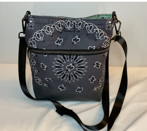 1 Bag 2 Looks Reversible Crossbody Bag — Gray & Pastel Sage
