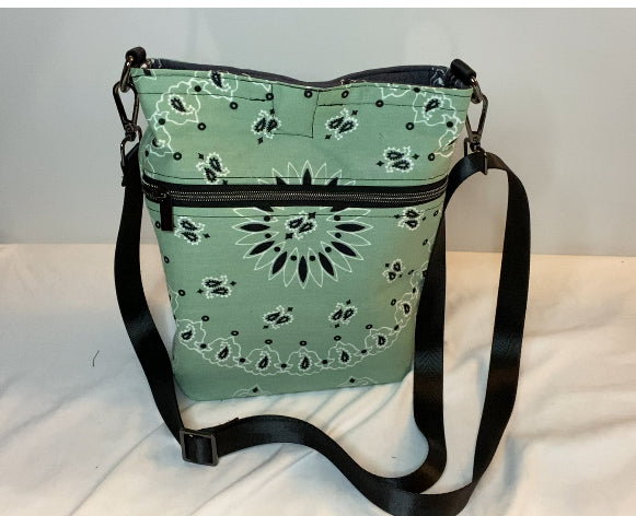 1 Bag 2 Looks Reversible Crossbody Bag — Gray & Pastel Sage