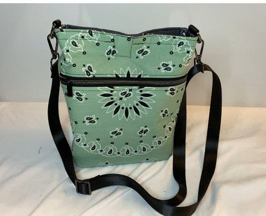 1 Bag 2 Looks Reversible Crossbody Bag — Gray & Pastel Sage