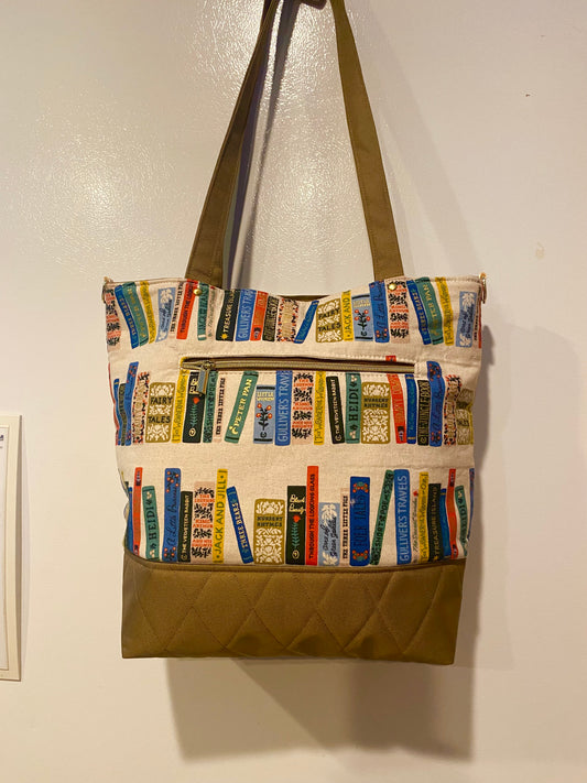 The Bookish Chapters Collection Beige/Brown Canvas