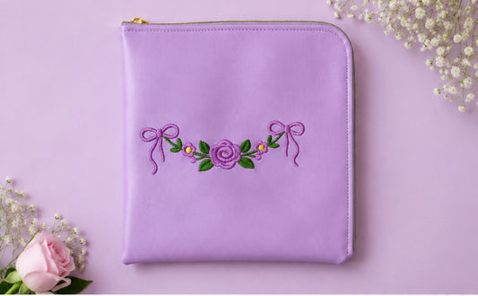 Quiet Faith E-Reader-Ipad Sleeve / Journal-Notes Pouch Quiet Bloom