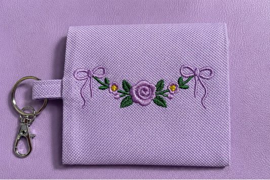 Quiet Faith Earbuds case/Change Pouch - Quiet Bloom